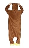 dressfan Unisex Adult Animal Pyjamas Braun Bär Cosplay Kostüm - 