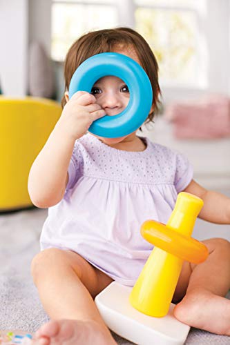 Fisher-Price Pyramide Arc-en-Ciel Jouet Bébé, Favorise la Coordination des Gestes et l'Apprentissage des Couleurs, 6 Mois et Plus, FHC92 – Image 4