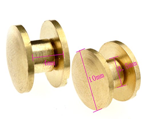 10Paar 4×4.5mm Gürtelschrauben Buchschrauben Buch Gürtel Schrauben - 2