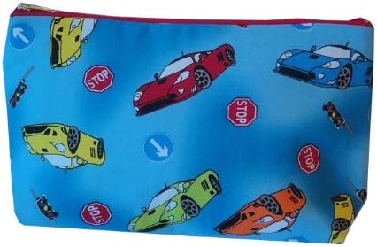 Kids Cotton Wash Bag - Racing Cars Large