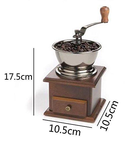 PuTwo Kaffeemühle manuelle Handkaffeemühle mit Keramikmahlwerk,stufenlos einstellbar,Kapazität Max. 40 g - 6