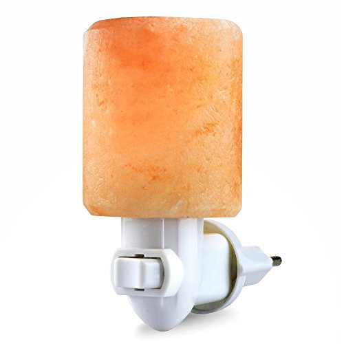 Preisvergleich Produktbild Salz Lampe, MightyCase Mini Hand geschnitzte Himalaya natürliche therapeutische Salz Nachtlicht / natürliche Kristall Lampe / dekorative Luftreiniger Wand Plugin mit schnurlosen Halter für Schlafzimmer Home Office Küche (Zylinder)