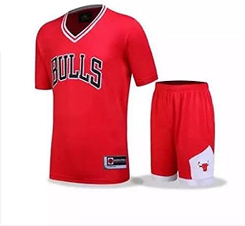 Basketball Shirt &amp; Shorts -Cool Sportswear Sports Clothing-Top DesignNBA Jersey (Red, Asian XL（Close to UK M）)