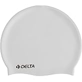 Delta Silikon Bone Deluxe Y&uuml;z&uuml;c&uuml; Havuz ve Deniz Bonesi (D&uuml;z Renk),Beyaz