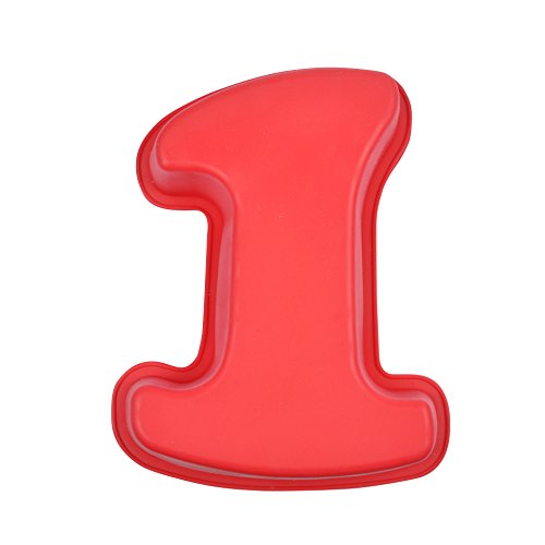 CAP DELICES Kap Delices 6MOUL140 Backform Zahl, Silikon, Rot, 20 x 26.5 x 5.5 cm