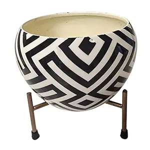 Nestroots Planter pots for home indoor Planter with metal Stand Flower Pot for Living Room outdoor home d