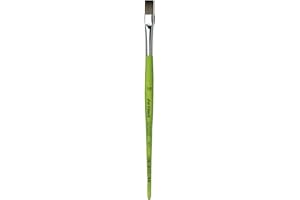 Da Vinci 374 Series Flat Brush, Synthetic Fiber, Green, 19.5 x 0.92 x 30 cm