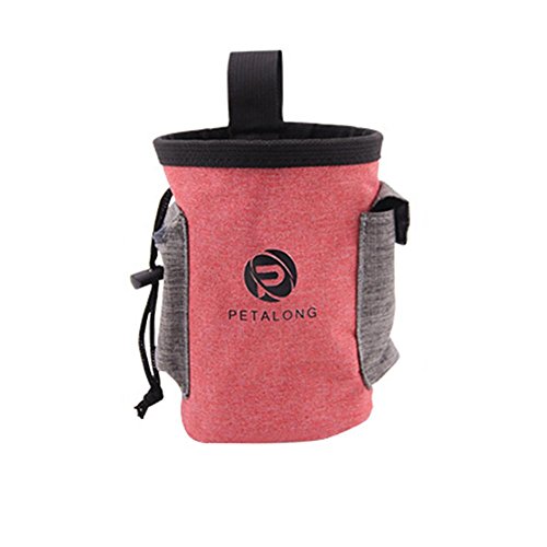 Preisvergleich Produktbild Futterbeutel für Hunde,Trainingsbeutel Hund,Beatie Polyestergewebe Hände Frei Hund Treat Tasche mit Eingebautem Poop Tasche Spender,17*15CM(L*W*H)