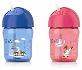 Philips Avent Beaker with Straw (Colours may vary)
