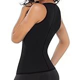 DODOING Damen Sport Vest Hot Neopren Sweat Weste Abnehmen Shirt Taille Trainer Training Korsage Corset Shapewear Korsett Bustier Waist Cincher Unterbrust Korsagen Mit Zipper - 2