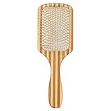 Hair Brush, Natural Bamboo Hair care Anti-Static Paddle Handle Massage Hair Brush Cushion Comb(#4)