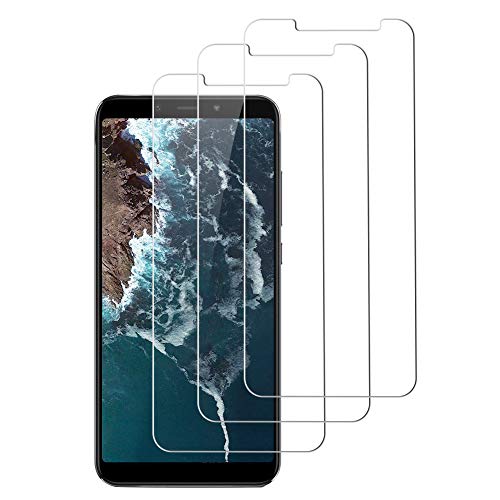 Pozodul [3 Unidades] Protector de Pantalla de Xiaomi Mi A2 / Mi 6X, 9H Dureza, Alta Definicion, Sin Burbuja Cristal Vidrio Templado para Xiaomi Mi A2, Mi 6X [5.84"] - Transparente