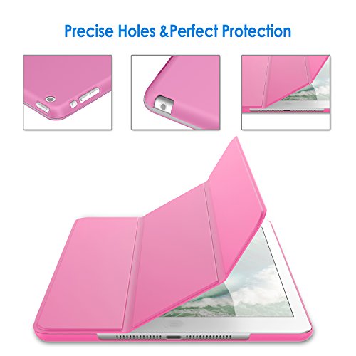 iPad mini Hülle, JETech Slim Fit iPad mini 1 2 3 Hülle Schutzhülle Etui Tasche mit Ständer Funktion und Eingebautem Magnet für Einschlaf/Aufwach für Apple iPad mini, iPad mini 2 und iPad mini 3 (Rosa) - 5