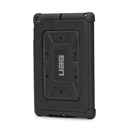 Urban Armor Gear Schutzhülle nach US-Militärstandard für Apple iPad Air - schwarz [Verstärkte Ecken | Wake/Sleep | Sturzfest | Antistatisch | Standfunktion] - UAG-IPDAIR-BLK/BLK-VP