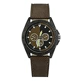 IG Invictus Mann Uhr Retro Entwurfs Leder Band analoge Legierungs Quarz Armbanduhr Vintage Herrenuhr aus Leder ZYB 3 Braune Retro Männer Leder Uhren