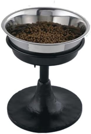 QT DogAdjustable Barstool Diner, Black, 3 quart