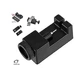 Torus Pro Armbanduhren-Werkzeug zum Entfernen von Gliedern, in Schwarz – mit zwei Ersatzstegen in der Basis Für die Verwendung mit Uhren, Titan- und Edelstahl-Armbändern.