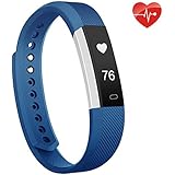moreFit Slim HR Heart Rate Monitor, Smart Bracelet Watch Sleep Monitoring Activity Fitness Tracker, Blue