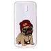 Produktbild Samsung Galaxy J7 2017 [EU Version] Hülle, Chreey Glitzer Muster Transparent Handyhülle Niedlich Mode Süß Temperament Weiche TPU Silikonhülle Case Ultra Dünn Kratzfest Durchsichtige Hülle Backcover [Cool Dog]