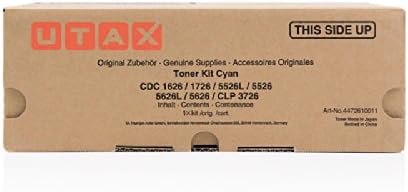 Utax Toner CDC1726 Toner for Laser Printers (Cartridge, Cyan, Laser, CDC1726, Black, 5 – 35 °C)