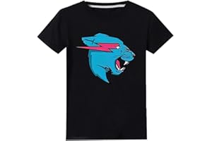 Delanhon Kids Boys Famous Youtuber Gamer Esprots Logo Lightning Cat Print Tshirt Girls Summer 100% Cotton Top tees