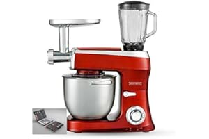 TINYOFFERS- ROYALTY LINE Amasadora 3 en 1 planetaria batidora Royalty 2100 W robot picadora cocina 7,5 l