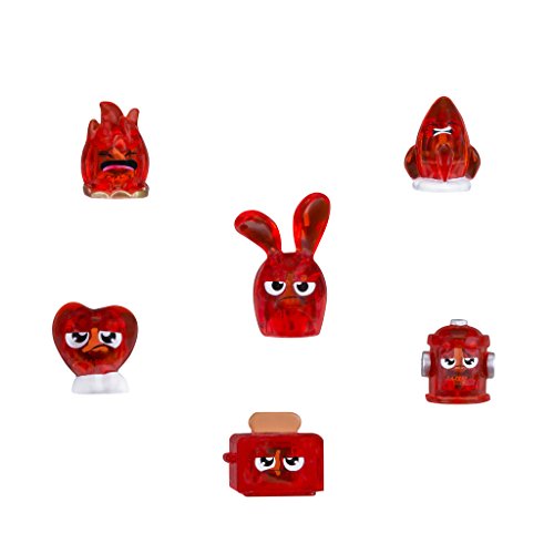 Hanazuki - Pack 6 Tesoros Feisty, Color Rojo (Hasbro B8444ES0)