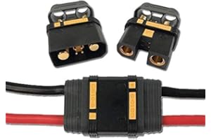 VUNIVERSUM 1xpair of premium 2 pieces anti-flash high current QS10 EC10i gold plug connector, reverse polarity proof, 180 A to 240 A for cars, boats, electric bikes, battery from Mr. Plug Modellbau®