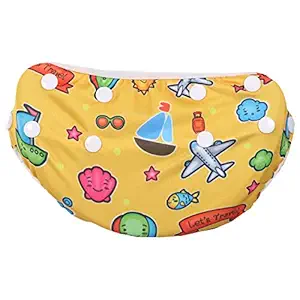 Polka Tots Reusable Swim Diaper Waterproof Swim Diaper (Flamingo Design)