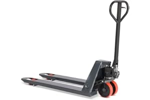 JUNGHEINRICH PROFISHOP Handhubwagen | 2.500 kg Tragkraft | 1.150 mm Gabellänge | 540 mm Gabel-Tragbreite | Hubwagen | Gabelhubwagen | Palettenhubwagen | Lenkrad/Gabelrolle aus robustem Polyurethan | Einfach-Gabelrollen