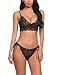 Produktbild Meaneor_Fashion_Origin Erotik Dessous Set Reizvolle Strapsen Reizwäsche Corsage Lingerie Unterwäsche Push up BH + Panty Bustier für Damen (2-TLG.), M, B Schwarz