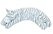 Price comparison product image Angel Dear Curved Pillow (Zebra)