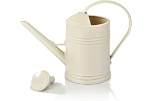 Qeunrtiy GießKanne für Zimmerpflanzen, BlumengießKanne Freien für Zimmerpflanzen, Gartenblume, Langer Auslauf für Den Innenbereich,Beige 2 Liter