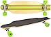 Produktbild Nick and Ben Long-Board Skate-Board Holz 92cm 36 inch Komplett-Board 5 Schichten Ahorn-Holz Rot Grün High Speed Kugellager weiche Rollen Skater Cruiser