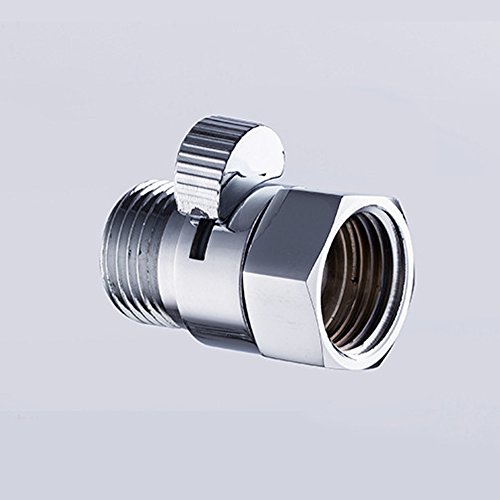 thanly Dusche Flow Control Ventil | Dusche Head Absperrventil massivem Messing mit kurzem Schalter | Universal Ersatzteil | chrom - 4