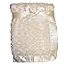 Supersoft Cream Luxurious Swirl Plush Satin Edged Baby Pram/Crib Blanket - Suitable For Baby Girl/Boy