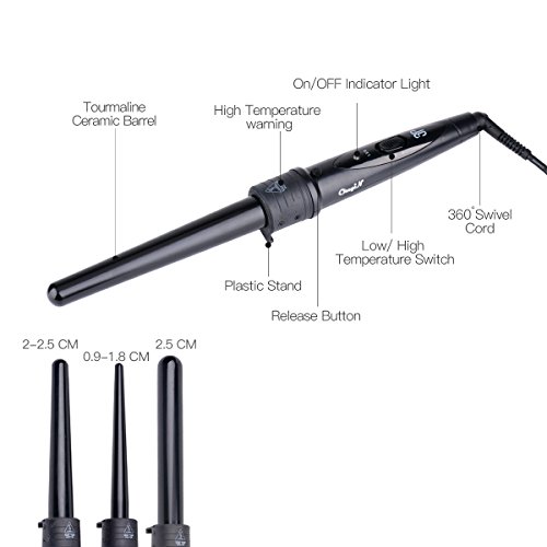 CkeyiN ®3-in-1 Multifunktions Austauschbare Lockenwickler Kit - 5