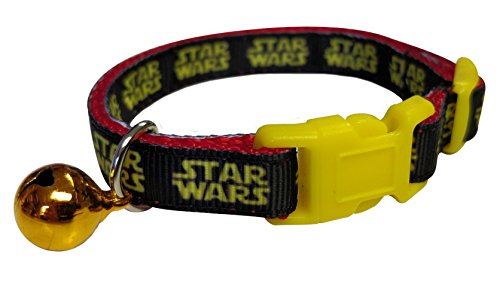 Spoilt Rotten Pets Gato Collar Range. Hebilla de Seguridad, diseñada y Fabricada en el Reino Unido (Hebilla Amarilla de Star Wars)