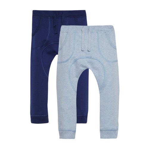Debenhams Bluezoo Kids Babies Pack Of Two Navy And Blue Jogging Bottoms 9-12 Months
