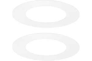 M METERXITY 2-Pack Goof Rings for 3 Inch Recessed Lights, 3" ID 5.3" OD Durable Steel Trim Ring Flush Mount White Can Light Trim Ring Cover for Ceiling Can Downlights