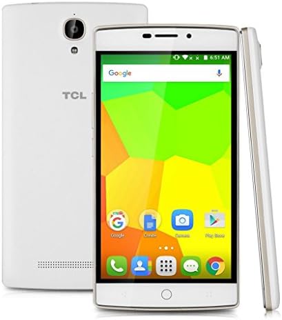 TCL P561U - 4G Smartphone Sim Free Android (5.5" HD , 1280x720p, Dual Sim, Quad Core, 16Gb Rom 2Gb Ram, 8Mp, multi language),White