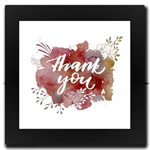 GiftShift Wall Decor for Living Room Wall Hanging Digital Print Poster Frame Thank You Poster Wall Art Photo Frame