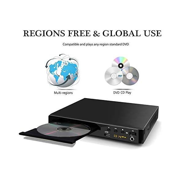 LP-099 Reproductor de DVD, Compact DVD Player (Full HD,HDMI, USB,Divx,MP3 Incluido Cable HDMI& AV &Control Remoto - Image 4