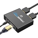 HDMI Splitter - HDMI Verteiler Verteilerkästen 1x2 1080p hdmi verteiler, HDMI Umschalter Full HD Multi Displays, 3D HD-Audio und HDCP, HDMI Switch für HDTV, STB, Blu-Ray player, DVD, DVR, Xbox usw