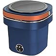 Green Lion Foldable Mini Washing Machine, 3 Working Modes (4Min, 5Min, 10Min), Folding & Portable, Drain Function, 9L Capacity, 60W Power,Powerful Cleaning, Compact Size - Blue