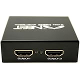 Neet® - 2 Way HDMI SPLITTER BOX 1x2 Port (1 input 2 output) - Active Amplifier -1080p Full HD - Display HD on 2 TVs - ** 3D E