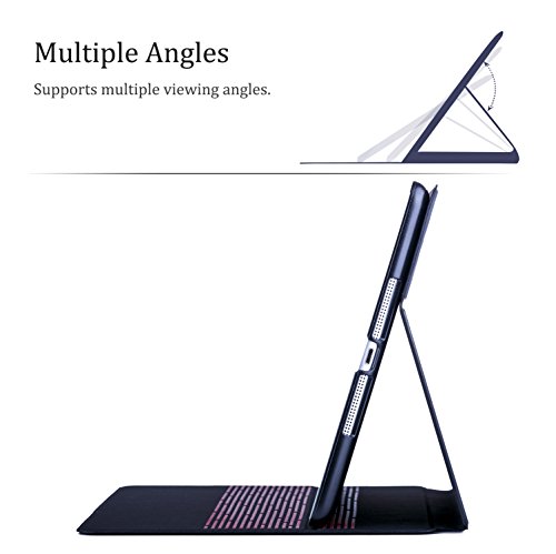 Huawei MediaPad T3 10.0 hülle, IVSO hochwertiges PU Leder Etui hülle Tasche Case – mit Standfunktion, super 360° Anti-Wrestling, ist für Huawei MediaPad T3 10.0 Tablet-PC perfekt geeignet (Blau) - 3