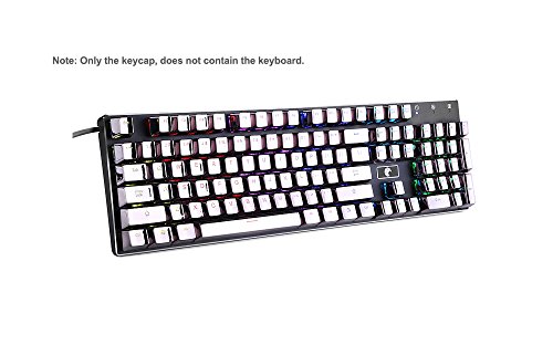 E-Element 104 Keys Cap Cove PBT Double Shot Injection Hintergrundbeleuchtung Metall Farbe Keycaps mit Schlüssel Abzieher für alle mechanischen Schalter Tastaturen Universal (12 Key Schwarzes Gold) - 7