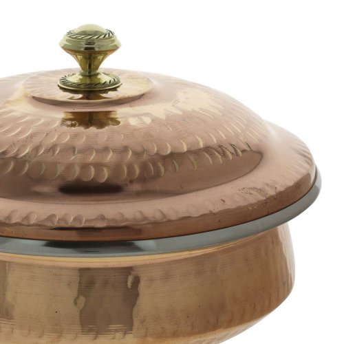 Donga Indische Serveware Suppe Terrine – 1 Große Schalen Mit Deckel – Indischen Handwerk – Kupfer-Geschirr - 2