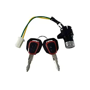 Humser Electric Bicycle Ignition on/Off Key Switch Power Battery Lock for Electric Bike Electric Scooter (Red Color)